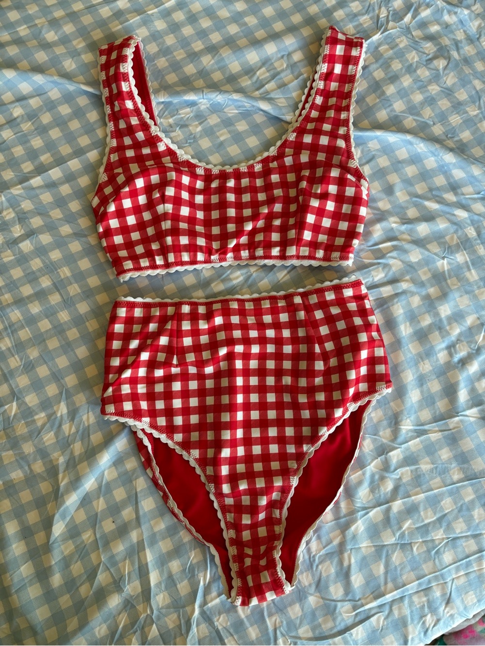 Hammies Gingham Bikini S Top M bottom